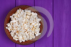 Popcorn in a bowl