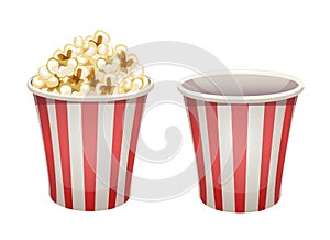 Popcorn bucket: full and empty photo