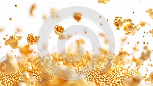 The Popcorn in Close-up.AI generated image photo