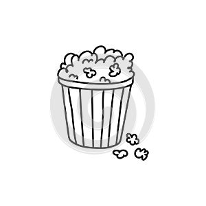 Popcorn doodle illustration