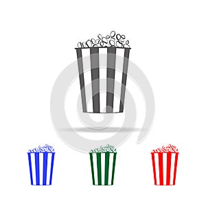 popcorn icon. Elements of cinema and filmography multi colored icons. Premium quality graphic design icon. Simple icon for website