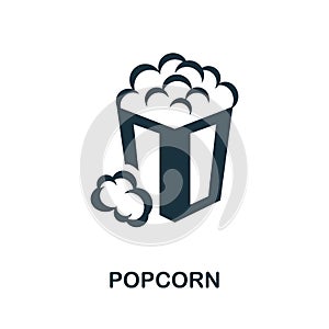 Popcorn icon. Simple element from cinema collection. Creative Popcorn icon for web design, templates, infographics and more