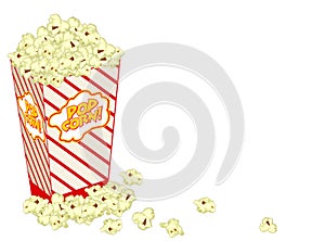 Popcorn Illustration: Realistic Vector