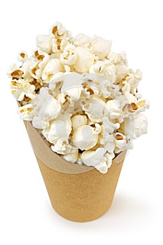 Popcorn isolated on white