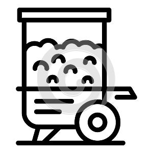Popcorn machine icon, outline style