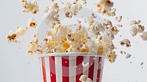 The popcorn in motion.AI generated image