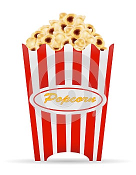 popcorn packaging sweet snack vector illustration