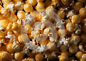 Popcorn Pile-Up: A Closeup Look at the Iconic Snack in Pop Cultu