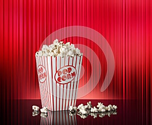 Popcorn Red Movie Theater Background photo