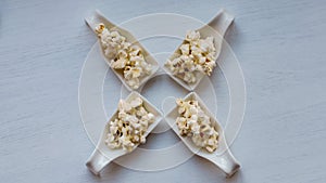 Popcorn samples.