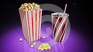 Popcorn and soda