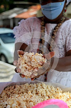 popcorn used in candomble ritual photo