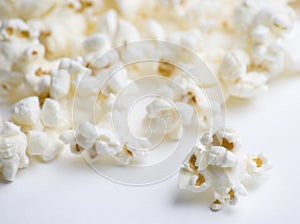 Popcorn on White