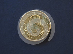 Pope Benedict XVI 50 cents coin