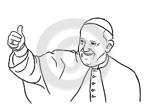 Pope Francis illustration