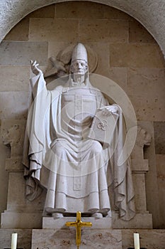 Pope Gregory I, altar in Munsterschwarzach Abbey, Benedictine monastery, Germany