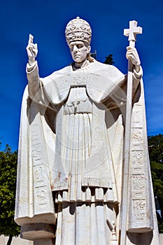 Pope Pius XII Statue Basilica of Lady of Rosary Fatima Portugal photo