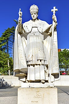 Pope Pius XII Statue Basilica of Lady of Rosary Fatima Portugal photo