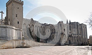 Pope's Palace in Avignon: the southern facade