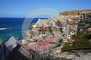 Popeye Village, also known as Sweethaven Village, is located in Anchor Bay. Triq Tal-Prajjet, Il-Mellieha, Malta.