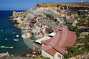 Popeye Village, also known as Sweethaven Village, is located in Anchor Bay. Triq Tal-Prajjet, Il-Mellieha, Malta.