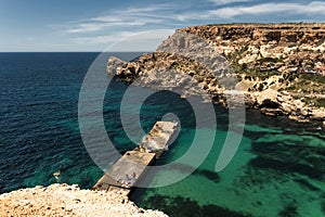 Popeye Village in Anchor Bay Divesite Malta