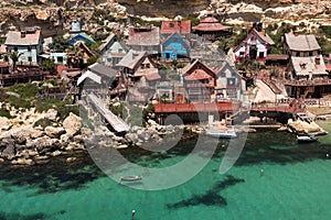 Popeye Village in Anchor Bay Divesite Malta