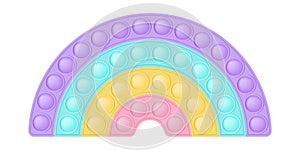 Popit a fashionable silicon fidget toys. Addictive antistress rainbow toy for fidget in pastel colors. Bubble sensory
