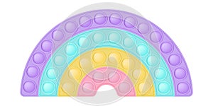 Popit a fashionable silicon fidget toys. Addictive antistress rainbow toy for fidget in pastel colors. Bubble sensory photo