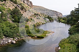 Popo Agie River in the Sinks Canyon State Park outside of Lander, Wyoming photo