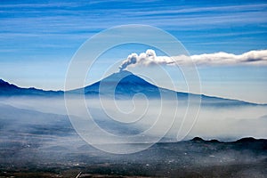 Popocatepetl Volcano erupting asfter mexico earthquake