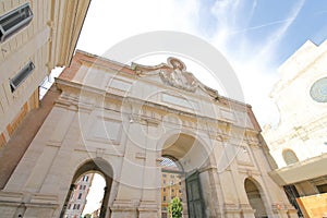 Popolo gate historical building Rome Italy