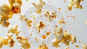 The Burst of Popcorn. AI generated photo
