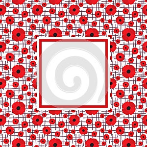 Poppies Vector Frame