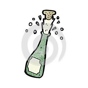 popping champagne cartoon