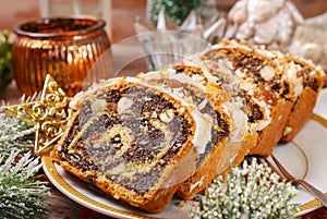 Poppy seed cake for christmas