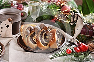 Poppy seed roll for Christmas