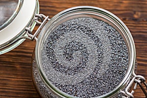 Poppy seeds in a bowl