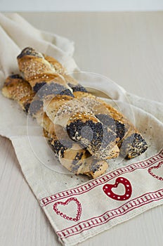 Poppy-seeds And Sesam Puff Pastry Twists