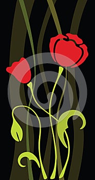 Poppy vector flower