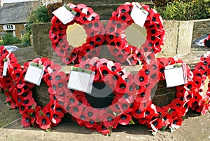 Poppy wreaths of the Remembrance Day