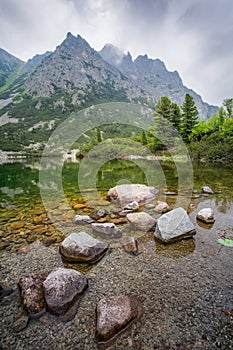 Popradské pleso vo Vysokých Tatrách