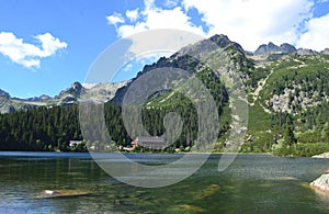 Montagna alto Tatra montagna allineare Slovacchia bellissimo soleggiato estate popolare turismo un 