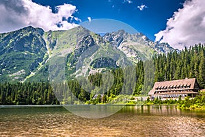 Popradske pleso - mountain lake located in the High Tatras.