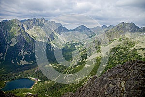 Popradské pleso ve Vysokých Tatrách, Slovensko