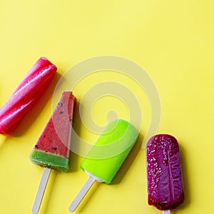 Popsicle Flavored Ice Frozen Dessert Sweeten Tasty Concept