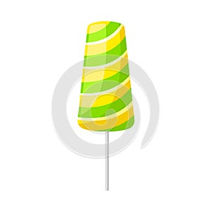Popsicle shaped lollipop. Vector illustration on a white background.