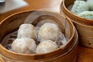 Popular asia food fork dimsum