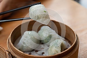 Popular asia food vegetable dimsum