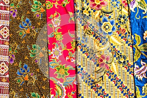 Popular batik sarong pattern background